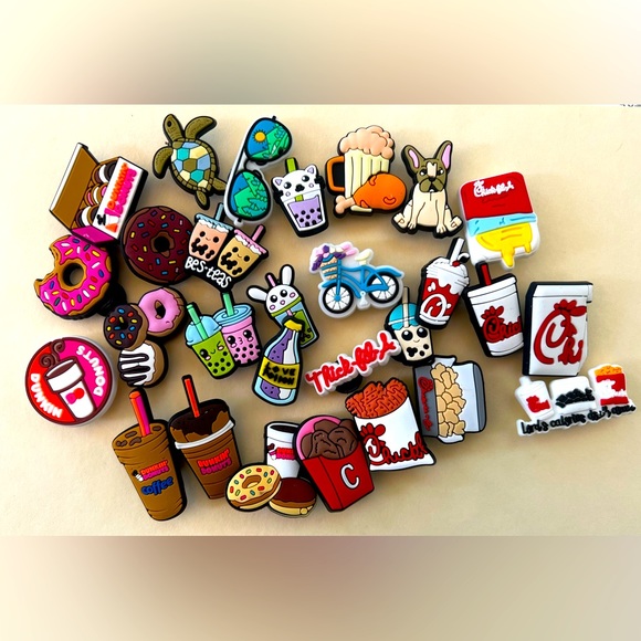 croc jibbitz Accessories - Croc jibbitz Dunkin’, Chic fil a croc charm jibbitz Read Description!